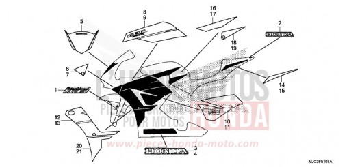MARQUE/RAYURE (2) CBR600RAD de 2013